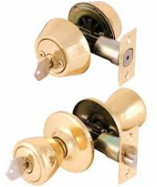 Picture of deadbolt and doorknob lockset